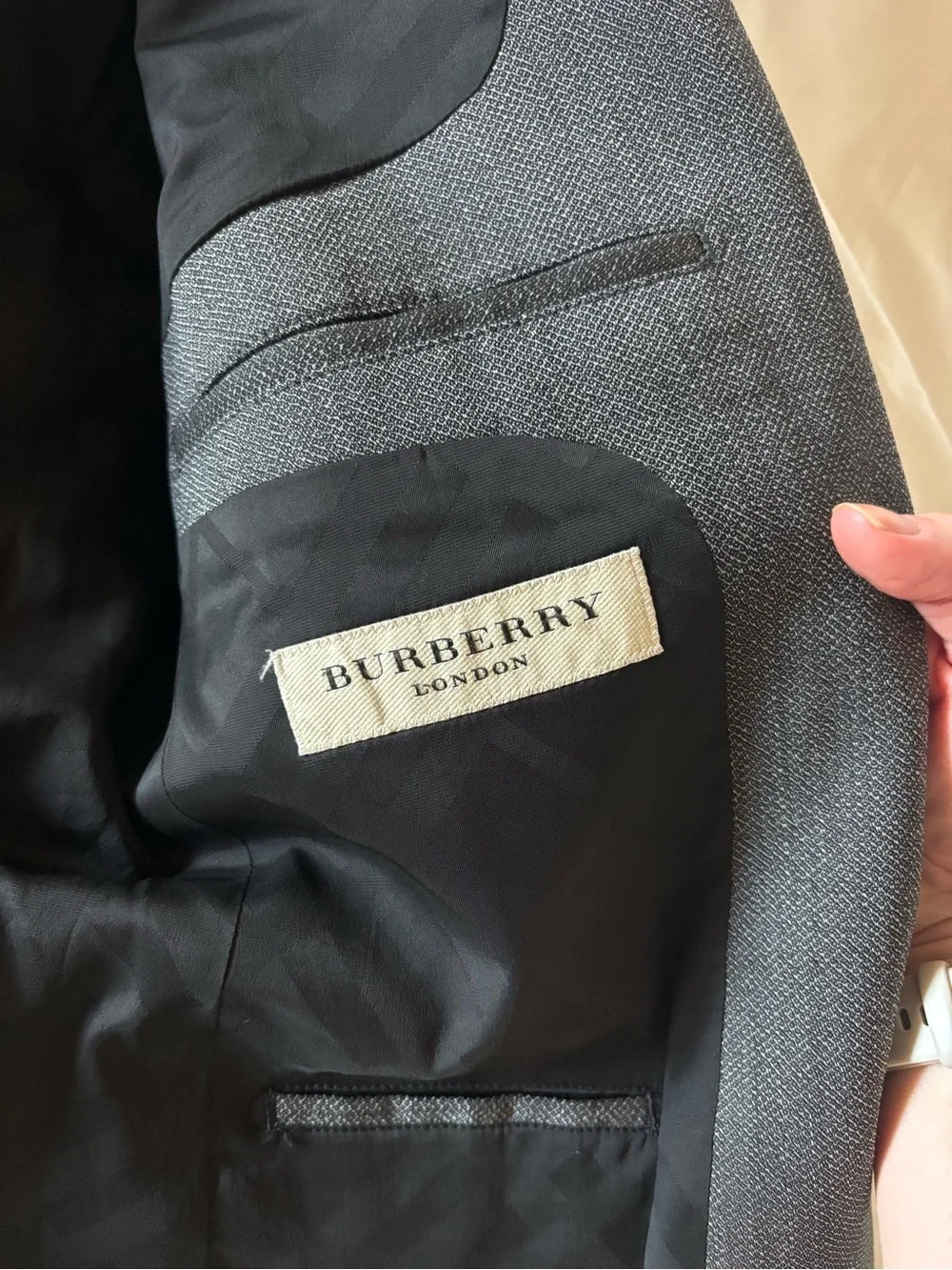 Burberry Gray Textured Men's Sport Coat